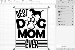 Best Dog Mom SVG Design Dog Paw Print Cut File