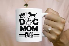 Best Dog Mom SVG Design Dog Paw Print Cut File