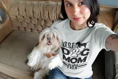 Best Dog Mom SVG Design Dog Paw Print Cut File