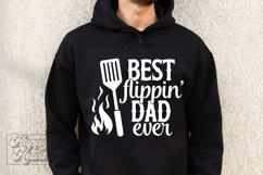 Best Flippin Dad Ever SVG - Fathers Day PNG - Dad Quote BBQ Product Image 1