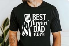 Best Flippin Dad Ever SVG - Fathers Day PNG - Dad Quote BBQ Product Image 4