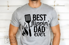 Best Flippin Dad Ever SVG - Fathers Day PNG - Dad Quote BBQ Product Image 3