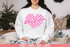 Boho Best friend SVG, Valentine&#039;s Day SVG, PNG, DXF, EPS Product Image 1