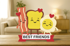 Best Friend Love topper 3D SVG Product Image 2