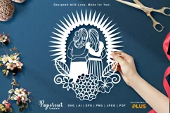 Papercut Best Friend Template | Girls Friendship | Sisters Product Image 3