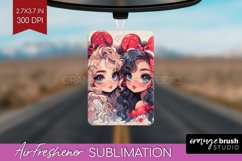 Valentine Girl Air Freshener PNG - BFF PNG Sublimation Product Image 1