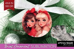 Valentine Girl Ornament PNG - BFF PNG Sublimation Product Image 1