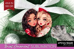 Valentine Girl Ornament PNG - BFF PNG Sublimation Product Image 1