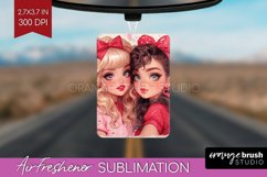 Valentine Girl Air Freshener PNG - BFF PNG Sublimation Product Image 1