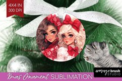 Valentine Girl Ornament PNG - BFF PNG Sublimation Product Image 1