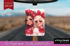 Valentine Girl Air Freshener PNG - BFF PNG Sublimation Product Image 1