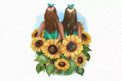 Best Friends Girl Clipart African American European Woman Product Image 2