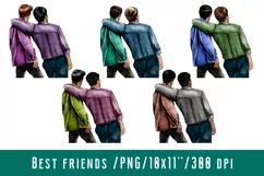 Men of different skin colors.2 best friends,rear view Product Image 1