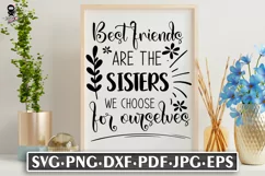 Best Friends Are The Sisters We Choose | BFF Quote SVG Product Image 2