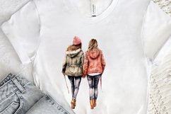 Best Friends Couple Watercolor PNG Clipart Product Image 3
