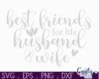 Farmhouse Home Round Sign Svg, Best Friends For Life Product Image 2