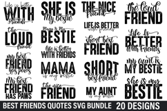 Best Friends Quotes SVG Bundle - Best Friends SVG Design Product Image 1