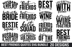 Best Friends Quotes SVG Bundle - Best Friends SVG Design Product Image 1