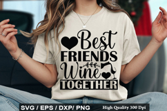 Best Friend SVG Design - Best Friends Wine Together Product Image 3