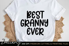 Best Granny Ever SVG Cut File Grandma SVG Grandparents SVG Product Image 1