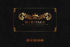 Gold crown badge vintage flourish classic ornaments Product Image 1