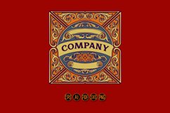 Vintage ornament luxury floral frame logo illustration Product Image 2