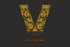 luxury botanical lettering vintage ornate Product Image 1