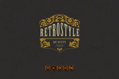 Luxury retro badge flourish ornaments SVG Product Image 1