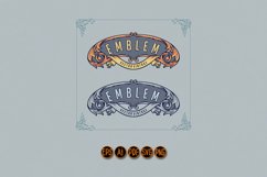 Luxury elegant vintage emblem ornaments SVG Product Image 1