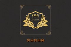 Classic badge shield floral elements SVG Product Image 3