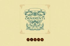 Elegant flourish banner ornament with ribbon vintage Product Image 1