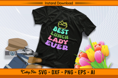 Best Lunch Lady Ever SVG Retro School Kitchen Design Product Image 2