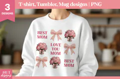 Mothers day t shirt, Bow grid, Best Mom Mothers Day quote Product Image 2