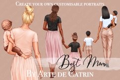 Illustrations of mothers with their children