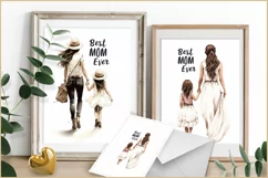 Best MOM Ever Card png| Love Mothers day design Card clipart Product Image 1