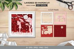 3D Shadowbox Best Mom Ever with Mom and Baby Papercut Product Image 1