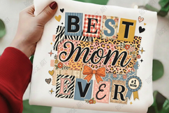 Best Mom Ever Patchwork PNG Product Image 2