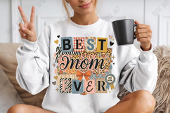 Best Mom Ever Patchwork PNG Product Image 3