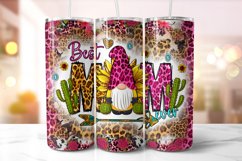 Best Mom Ever Tumbler Wrap Sublimation, Mom Gnomes Tumbler Product Image 1