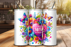 Best Mom Ever Tumbler Wrap PNG, 20oz Mom Sublimation Design Product Image 1