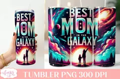 Best Mom Tumbler Wrap for Sublimation | Galaxy tumbler PNG Product Image 1