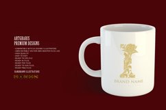 Golden elegance luxury engraved I monogram letter logo Product Image 4