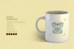 Elegant flourish banner ornament with ribbon vintage Product Image 2