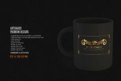 Gold crown badge vintage flourish classic ornaments Product Image 2