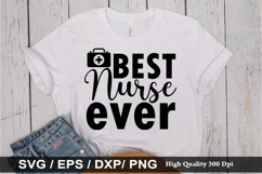 Best nurse ever - Nurse SVG Design Product Image 1