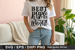 Dad Quotes SVG Design - Best papa in the world Product Image 2