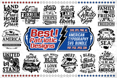 The Best Patriotic Designs- SVG Bundle - America Typography Product Image 2