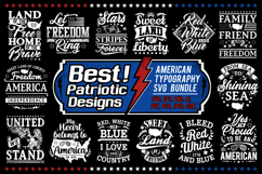 The Best Patriotic Designs- SVG Bundle - America Typography Product Image 1