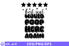 Funny Bathroom Review SVG PNG Design Product Image 1
