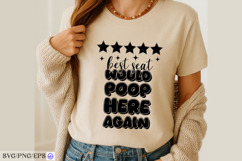 Funny Bathroom Review SVG PNG Design Product Image 2